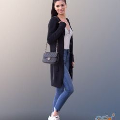 3D model Casual Girl Standing Scanned