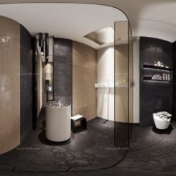 3D model Modern bathroom interior 077