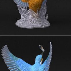 3D model Kingfisher (MMU) Three Versions – 3D Print