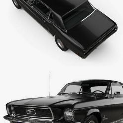 3D model Ford Mustang Hardtop 1968