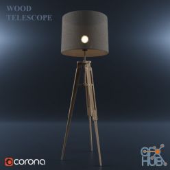 3D model Floor lamp WOOD TELESCOPE