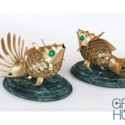 3D model Golden fish figurine