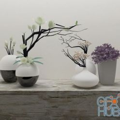 3D model Five decorative vases