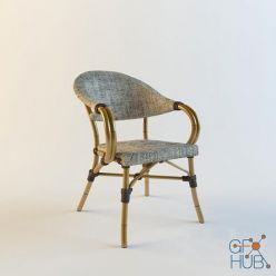 3D model Chair Wicker (max, fbx, tex)