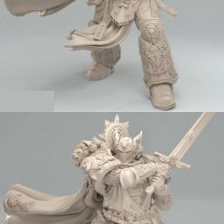 3D model Lion Knight pose 1