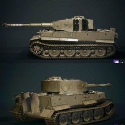 3D model Tiger 1 World War II Tank PBR