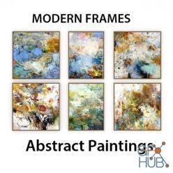 3D model 15 abstract paintings