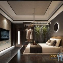 3D model Bedroom Interior of the Hotel 022