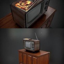 3D model Old TV PBR