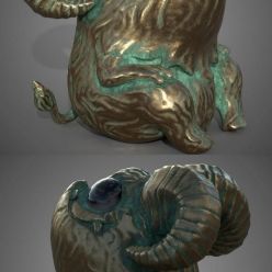 3D model little Imp statue PBR