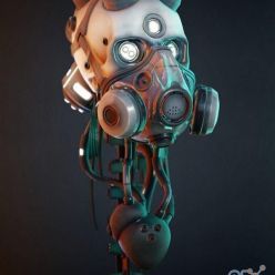 3D model Cyber Skull PBR