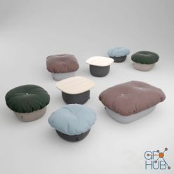 3D model Offecct Souffle ottoman