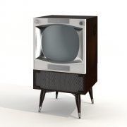 3D model TV receiver in vintage style