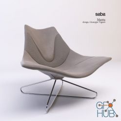 3D model Armchair Saba Manta