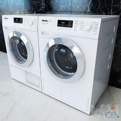 3D model T1 W1 washing machines and dryers by Miele