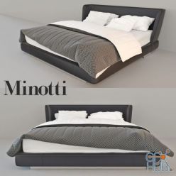 3D model Minotti Creed bed