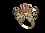 3D model Large flower ring