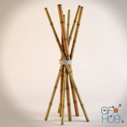 3D model Composition with bamboo