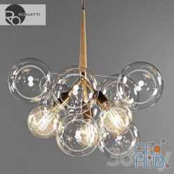 3D model Pendant lamp Romatti Bubble glass chandelier by PELLE