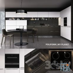 3D model Kitchen Poliform My Planet Handle (vray, corona)