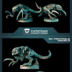 3D model Puppetswar Miniatures - Warriors Pack – 3D Print