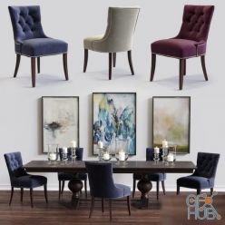 3D model Cecelia Armchair and Winnetka Table