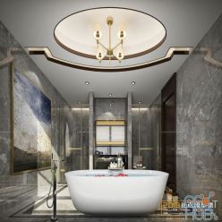 3D model Modern bathroom interior 068