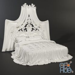 3D model Modenese Gastone 14209 double bed