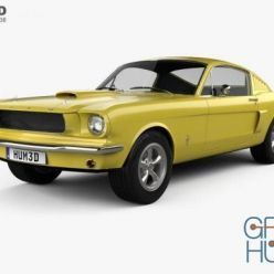 3D model Ford Mustang Fastback with HQ interior 1965