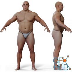 3D model Animation Ready Body Scan / Male 03