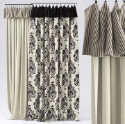 3D model Curtains with soft lambrequin