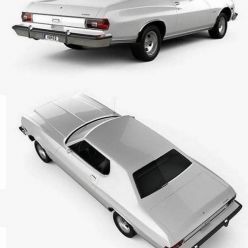 3D model Car Ford Gran Torino hardtop 1974