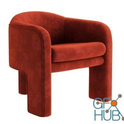 3D model Milo Baughman Armchair by Weiman Preview