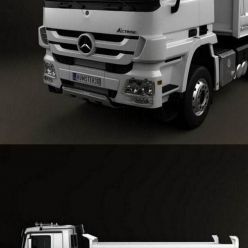 3D model Mercedes-Benz Actros Tipper 3-axle 2011