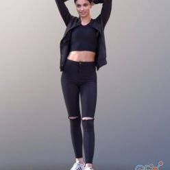 3D model Casual Girl Standing 02 Scanned