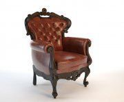 3D model Leather carving armchair