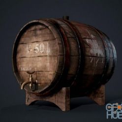 3D model Old Wine Barrel