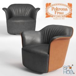 3D model Aida armchair by Poltrona Frau