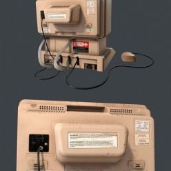 3D model Apple II Computer PBR