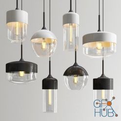 3D model Amber pendant lights