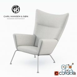 3D model Carl Hansen CH445 armchair