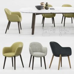 3D model Poliform Mad Dining Chair And Table