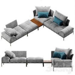 3D model Pixel light sofa set by Saba Italia