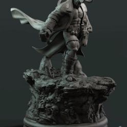 3D model Hellboy Diorama Statue – 3D Print