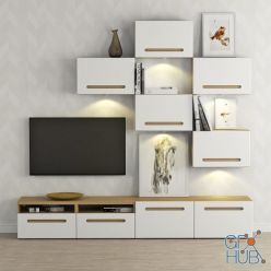 3D model Cabinet for TV and multimedia Besto Besta Marviken by IKEA