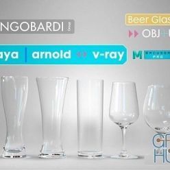 3D model Beer glass collection
