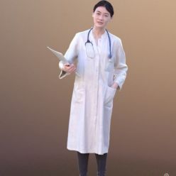 3D model Francine Asian Doctor Standing