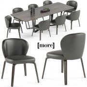 3D model Mudi chair and Pero table set