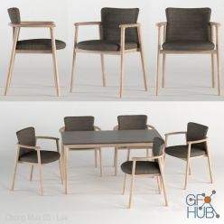 3D model Bellevue Table & Lord Chair by Very Wood (max, fbx)