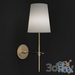 3D model Adams Wall Sconce with Linen Shade